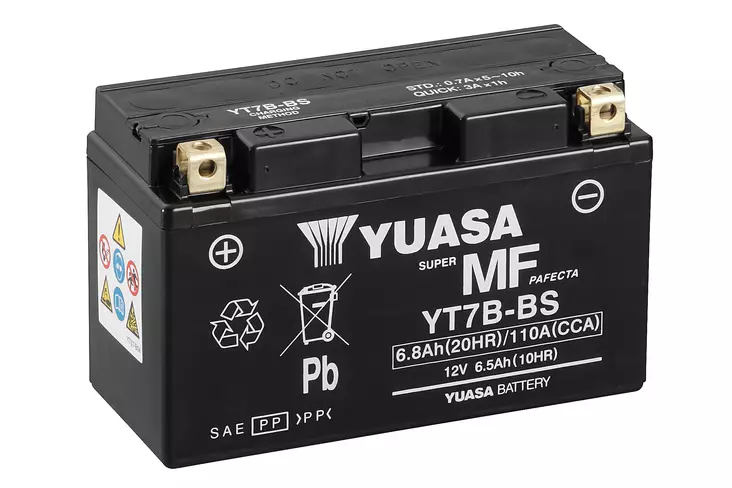 Akku Yuasa YT7B-BS (cp) 2.79kg - Pienkoneakut 5-10Ah - 5050694004452 - 2