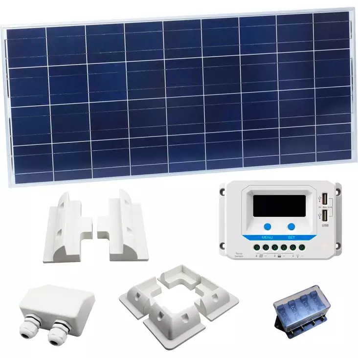 aurinkopaneelisetti 160w matkailuautoon ja asuntovaunuun - Aurinkopaneelijärjestelmät - 6438014245942 - 1