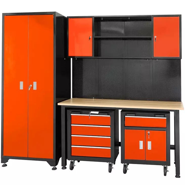 Autotallin kalusteryhmä tyylikäs musta - Autotallin suojamatot ja säilytysvaruste - 6438168110622 - 1