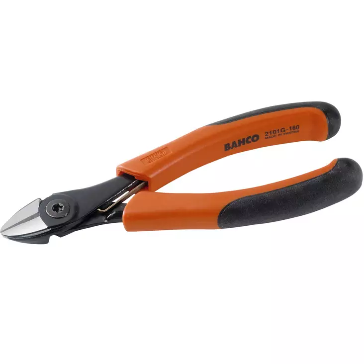 Bahco ergo sivuleikkurit 125 mm, ergonomiset kaksikomponenttikahvat ja kapeat leuat tarkkaan leikkaamiseen - Sivuleikkurit - 7314150106462 - 1