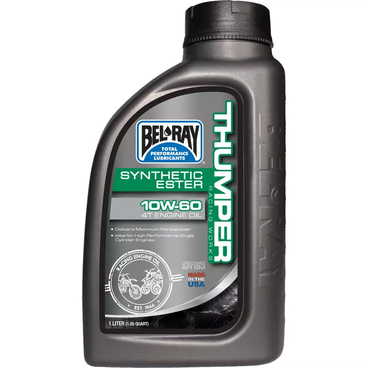 Bel-Ray Thumper Racing Works 10W-60 moottoriöljy 1L - 4-tahti öljyt - 690509404432 - 2