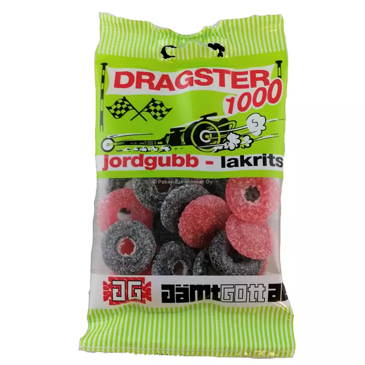 Dragstert lakritsi vadelma - Karkkipussit - 7312210099532 - 1