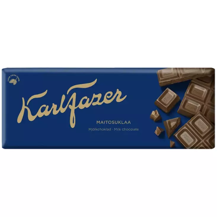 Karl fazer maitosuklaalevy 180 g sinisessä kääreessä - Suklaalevyt ja konvehdit - 6416453495012 - 1