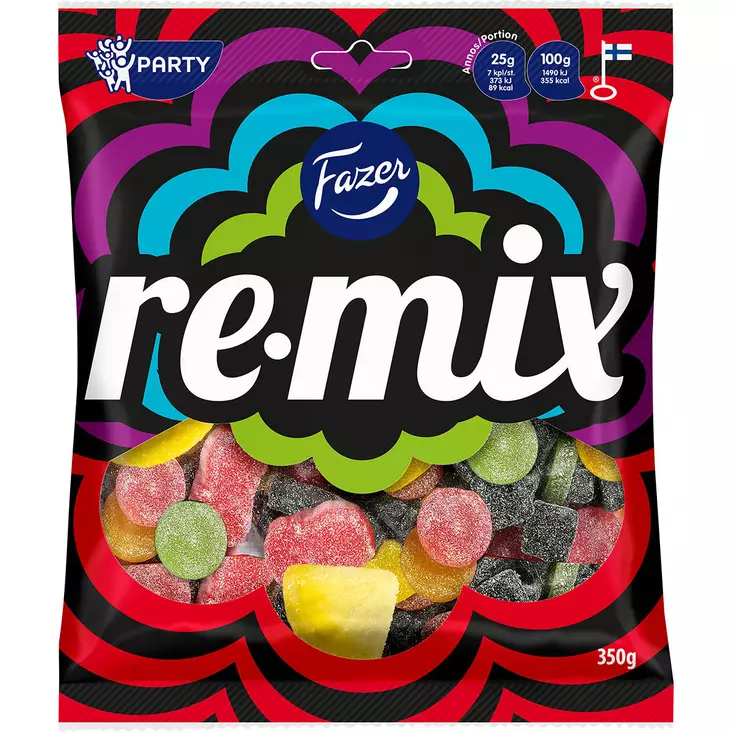 Remix Party 350 g karkkipussi - Karkkipussit - 6416453034112 - 1