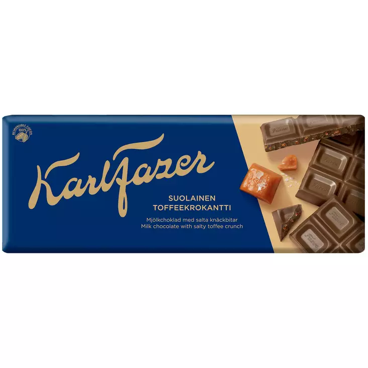 Fazer suklaalevy suolainen toffeekrokantti - Suklaalevyt ja konvehdit - 6416453014442 - 1
