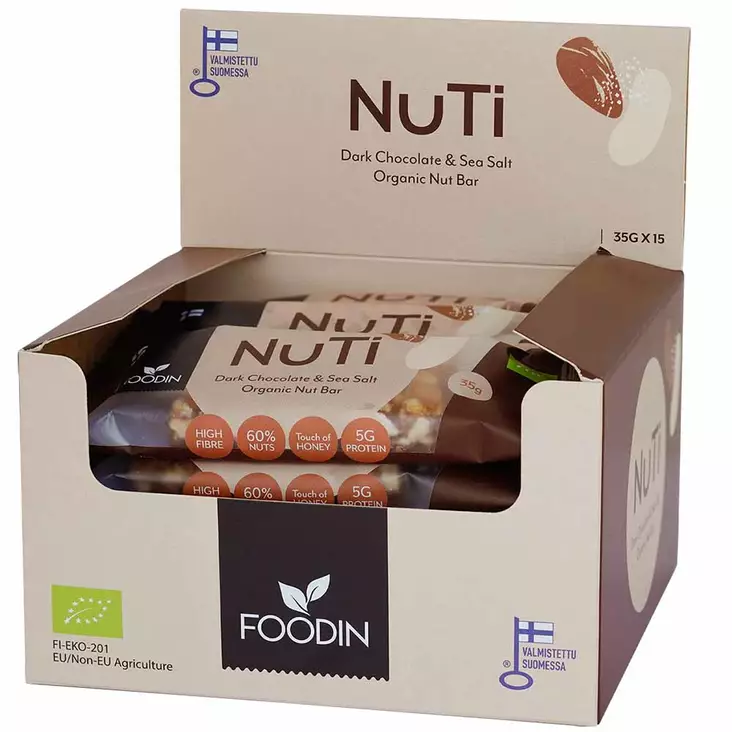 Foodin nuti dark chocolate sea salt - Patukat  - 6430048237412 - 1