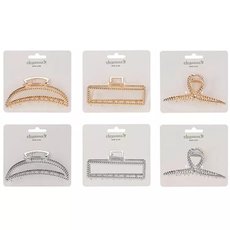 Haiklipsi hiuspinni iso metalliväri lajitelma - Hiuslenkit, pinnit ja korut - 8721037259682 - 1