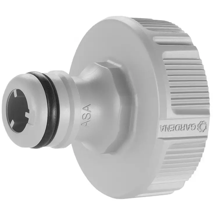 Gardena g 1 tuuman hanaliitin 33,3mm etunäkymä, anti splash rakenne näkyvissä - Vesiletkuliittimet - 4078500056472 - 1
