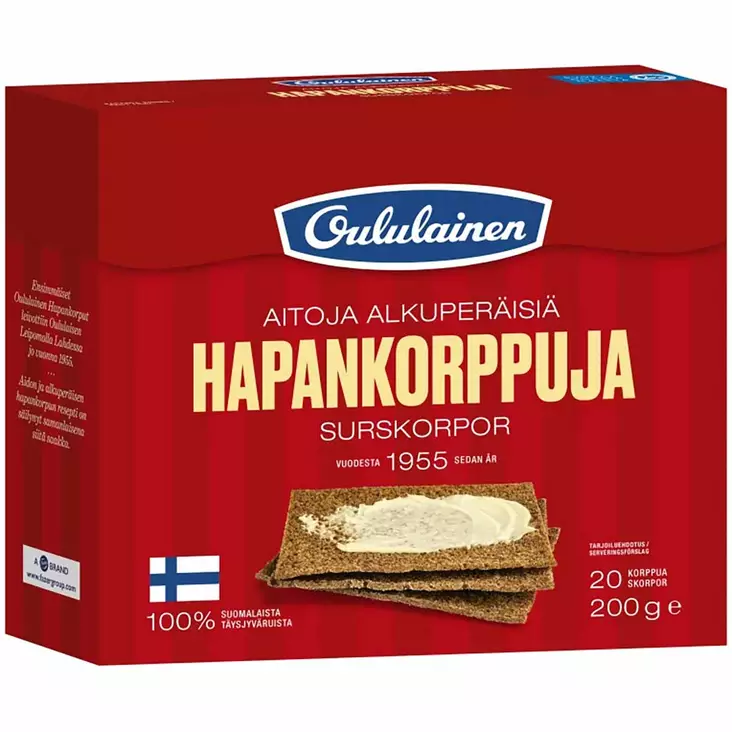 Oululainen hapankorppu täysjyväruista rouskuva rakenne - Keksit ja naposteltavat - 6411402975102 - 1