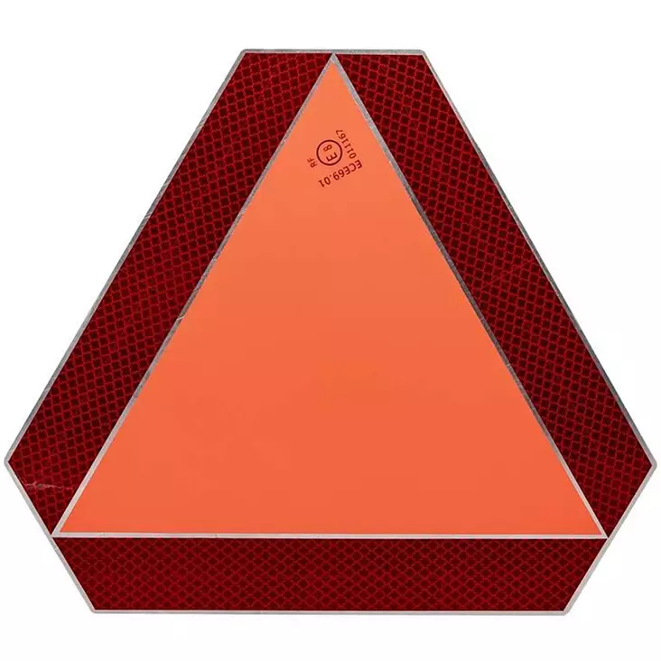 Hitaan ajoneuvon varoituskolmio alumiinia 365x365 mm ece69 - Heijastimet ja varoituskolmiot - 6418914219892 - 1