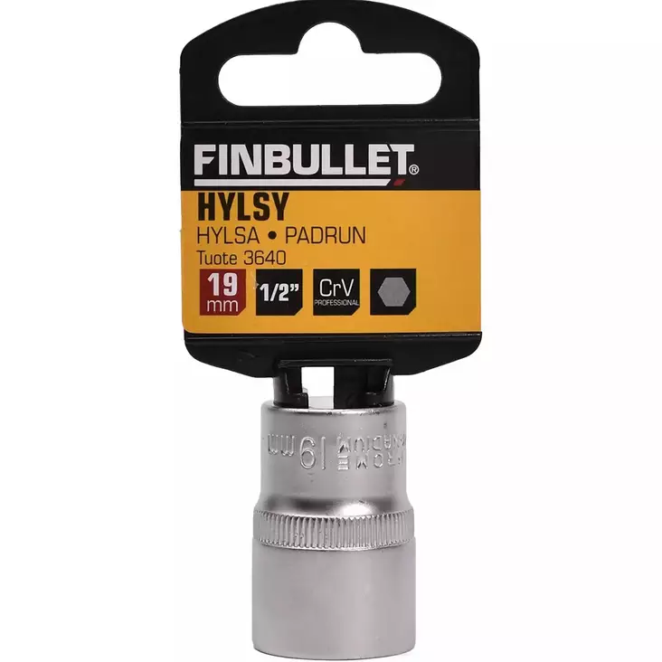 Finbullet hylsy 1 2 19 mm tarkkaan käyttöön - Hylsyt ja konehylsyt - 6438152036402 - 1