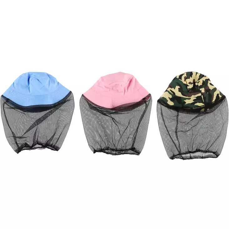 lasten hattu hyttysverkolla pinkki, turkoosi ja camo - Sadesuojat ja hyttyssuojat - 6410412428912 - 1