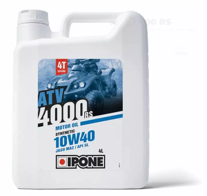 Moottoriöljy Ipone Atv 4000 10W40 4L - 4-tahti öljyt - 3700142393912 - 2
