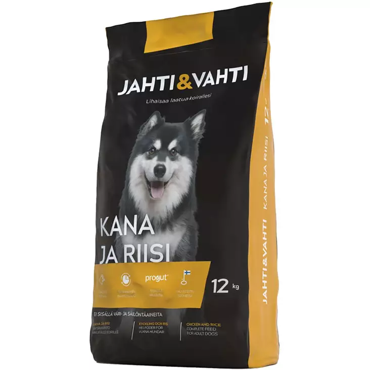 Jahti ja vahti kana ja riisi 12 kg koiranruoka - Koiranruoka - 6417679047702 - 1