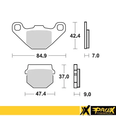 Jarrupalasarja ProX Eteen KX80 '88-96, RM80 '86-95 - Motocrosspyörien ja endurojen jarrupalat - 6438471311532 - 2
