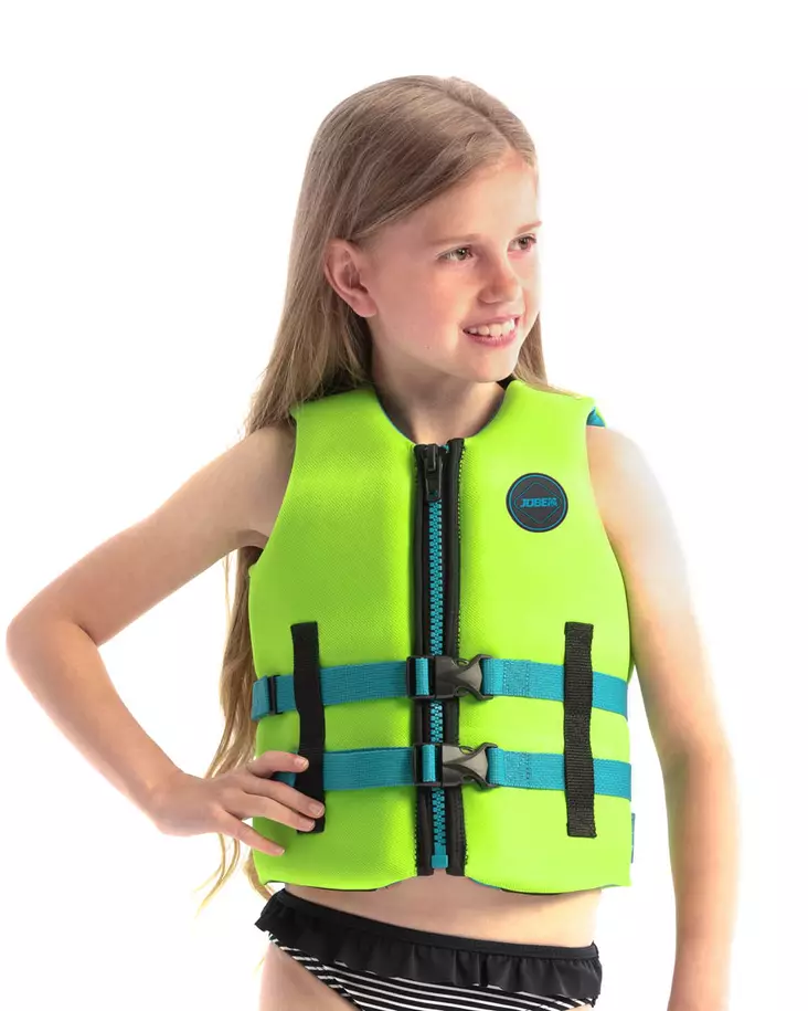 Jobe Neoprene lasten kelluntaliivi limevihreä 128cm - Veneilijän kelluntaliivit - 8718181277792 - 2
