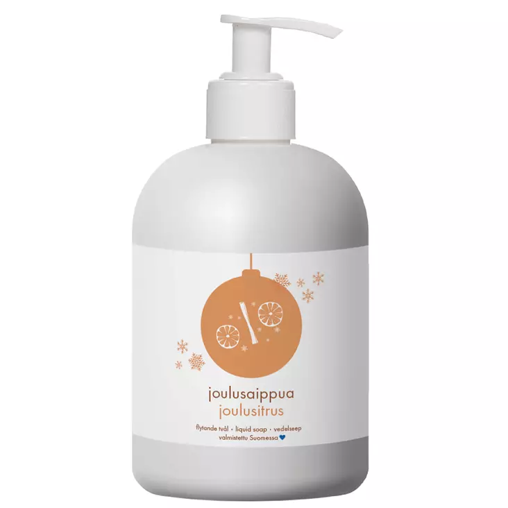 Joulusaippua joulusitrus kanelin ja appelsiinin tuoksuinen nestesaippua - Joulusaippuat - 6419642372002 - 1