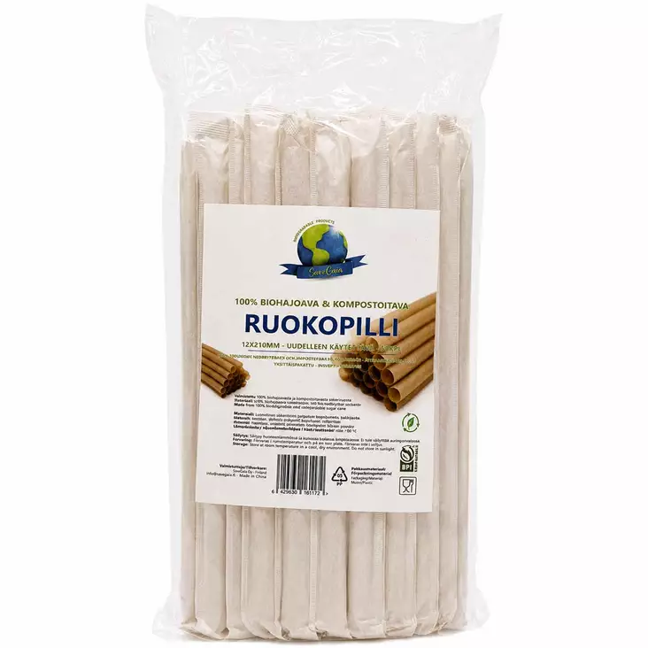 Ruokopilli yksittäispakattu 12x210mm - Kertakäyttöruokailuvälineet ja servetit  - 6429830161172 - 1