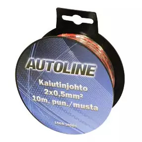kaiutinjohto mustapunainen 10m kela - Kaiutinjohdot ja virtakaapelit - 6438255190032 - 1