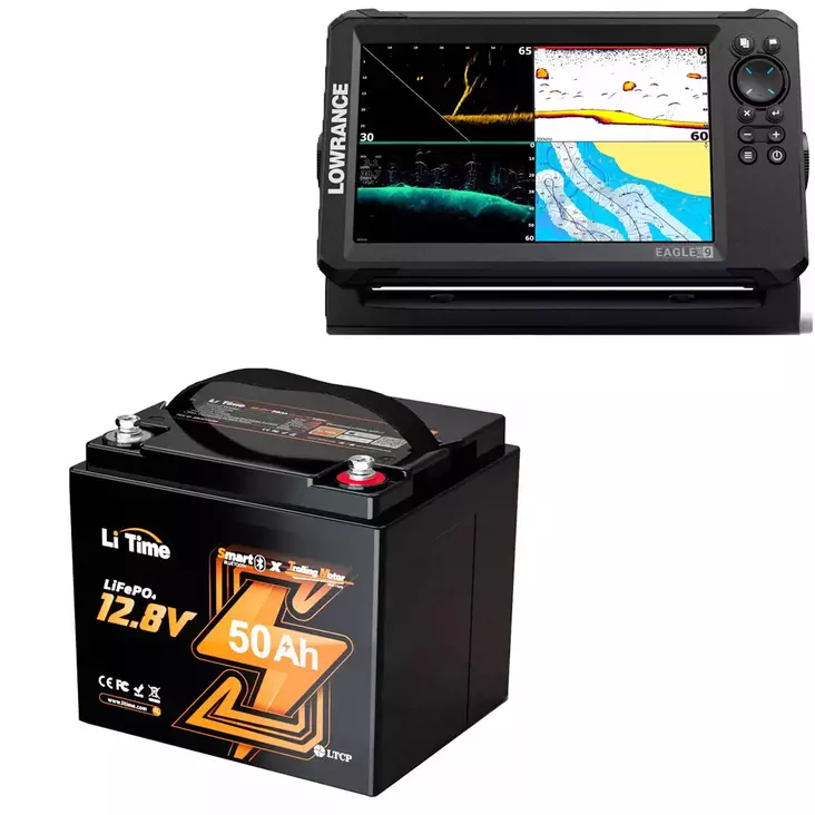 Karttaplotteri ja lifepo akku litime 50ah - Karttaplotterit,kartat ja kaikuluotaimet - 6438471344592 - 1
