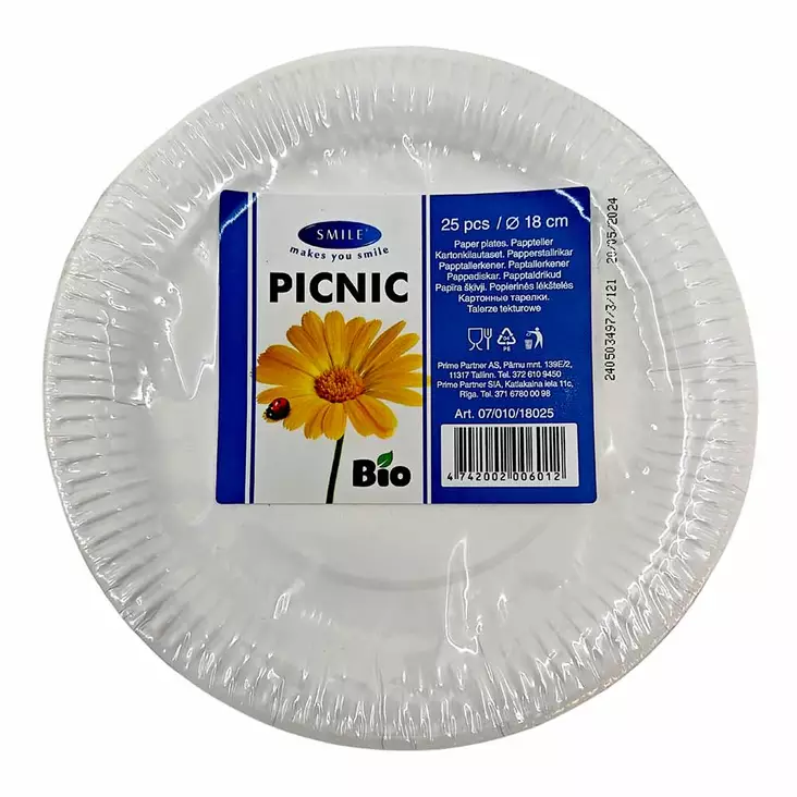 Kertakäyttölautanen 18cm - Kertakäyttöruokailuvälineet ja servetit  - 4742002006012 - 1