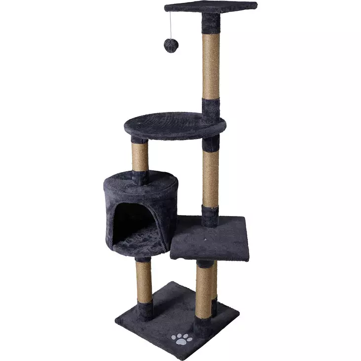 Tummansininen raapimapuu kissalle 104 cm - Kissan lelut ja virikkeet - 8721037740562 - 1