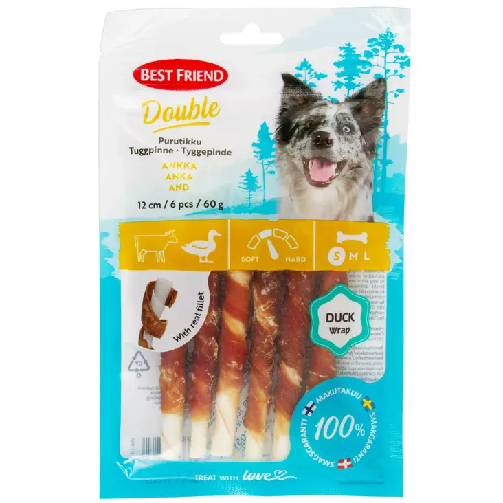 Double purutikku koiralle ankka - Koiran puruluut, purutikut ja pururullat - 5700551171932 - 1