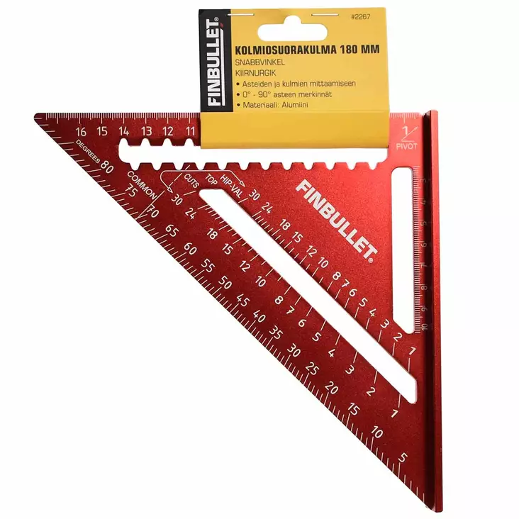 Kolmiosuorakulma 180mm - Suorakulmat ja viivoittimet - 6438152022672 - 1