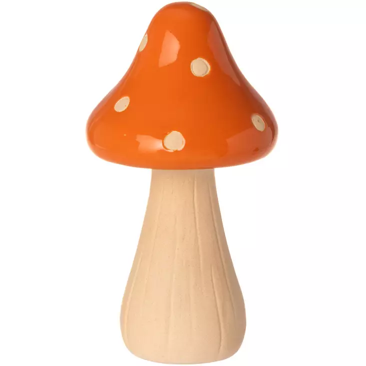 Oranssi sienikoriste 14,5 cm winteria - Koriste-esineet - 6410416375632 - 1