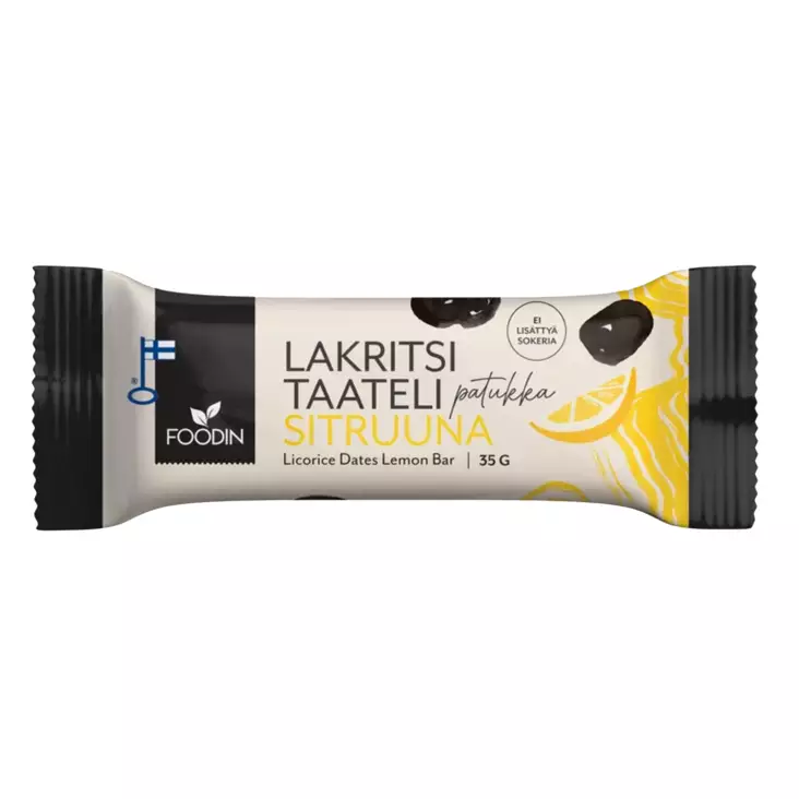 Lakritsitaateli sitruuna patukka foodin - Taatelit - 6430048237832 - 1
