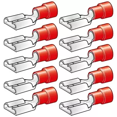 lattaliittimet 6,3mm punainen - Abikot - 6438255200342 - 1