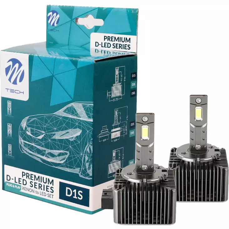 M tech d1s xenon led polttimo pari - LED-polttimot ja LED-sarjat - 5901508552372 - 1