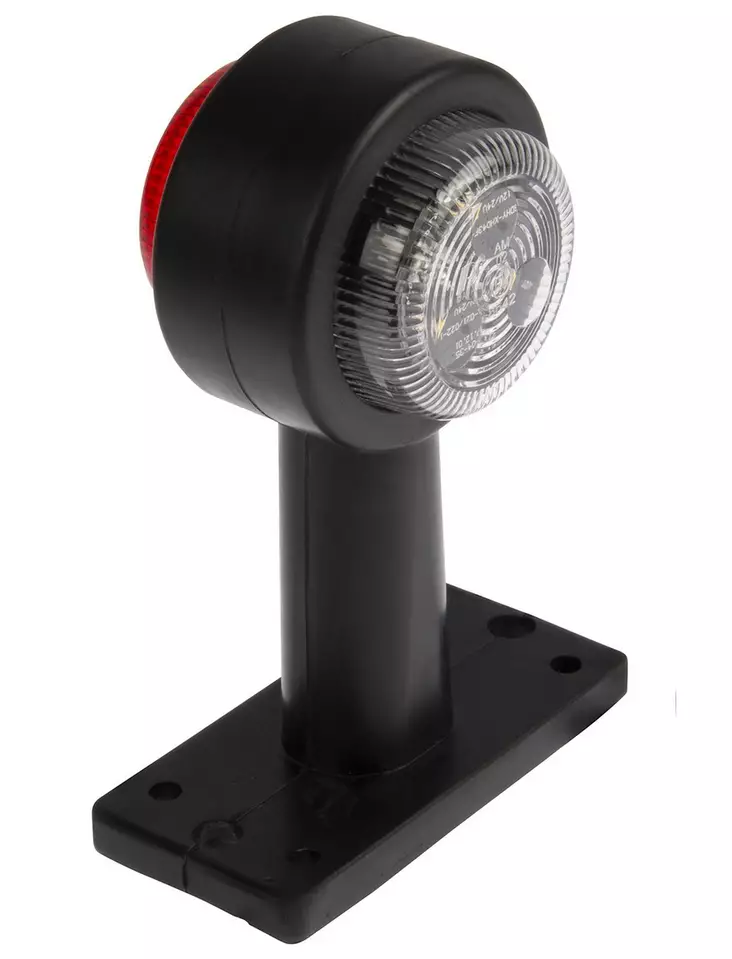 Led äärivalo punainen / valkoinen 12V-24V kumijalka - Peräkärryn äärivalot ja polttimot - 6438255924132 - 2