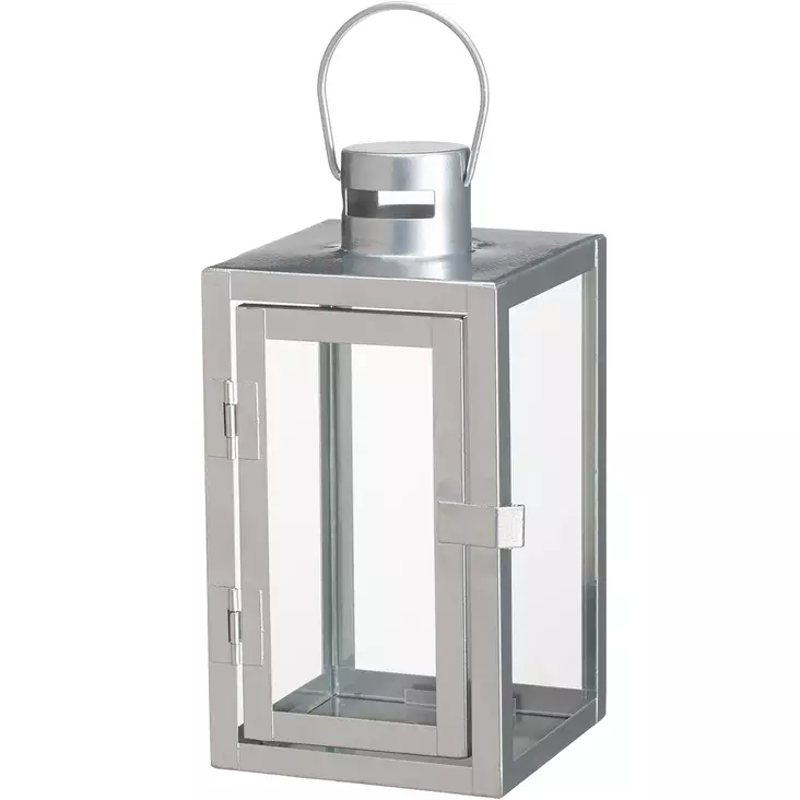 Metallilyhty kirkkailla lasipaneeleilla - Lyhdyt - 6410416580272 - 1