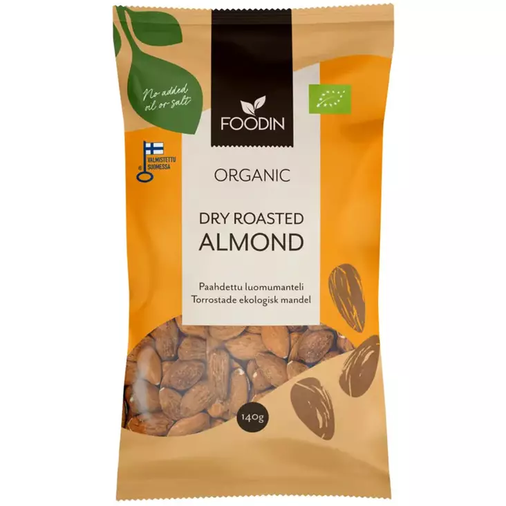 Foodin paahdettu manteli 140g - Pähkinät, siemenet ja levitteet - 6430048234602 - 1