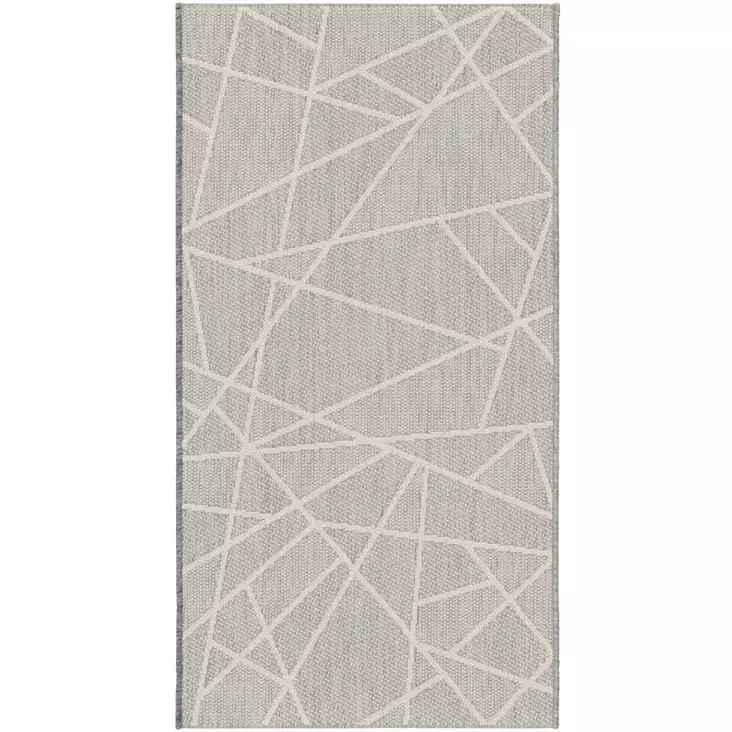 Beige käytävämatto geometrisella kuviolla - Lattiamatot - 6410416417752 - 1