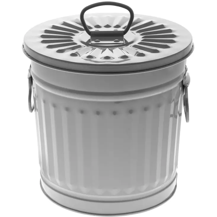 kannellinen metalliastia, harmaa - Tuhkaämpärit ja sinkkiämpärit - 6410413223592 - 1