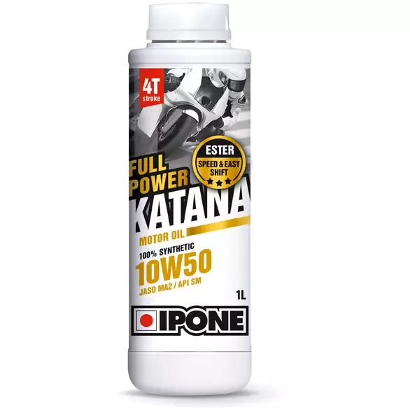 Moottoriöljy Ipone Full Power Katana 10W50 100% synt. 1L - 4-tahti öljyt - 3700142398702 - 2