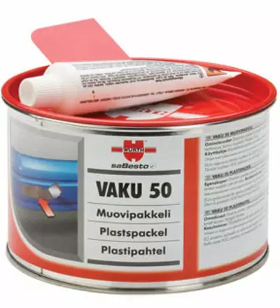 Muovipakkeli Wurth Vaku 50 0,97kg muovikitti - Kuidut, pakkelit ja kovetteet - 4045989567522 - 1