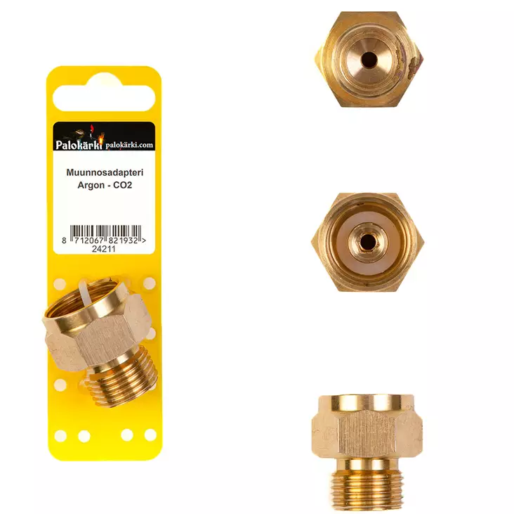 Muunnosadapteri argon co2 - Tohot, paineensäätimet ja kaasuliittimet - 8712067821932 - 1
