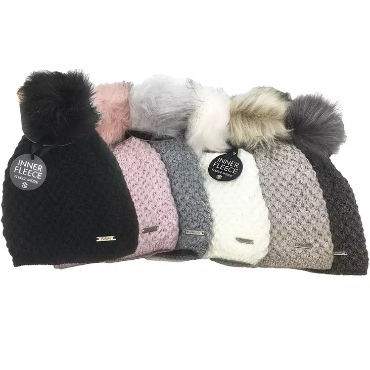 Naisten talvipipo tupsulla - Päähineet - 4047445243292 - 1