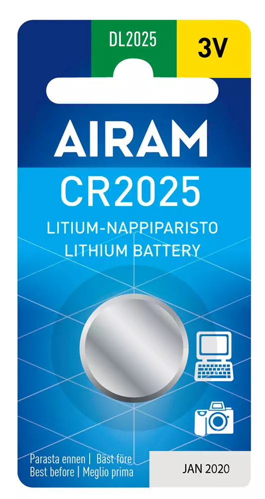 Nappiparisto CR2025 litium 3V - Erikoisparistot ja nappiparistot - 6435200138132 - 1