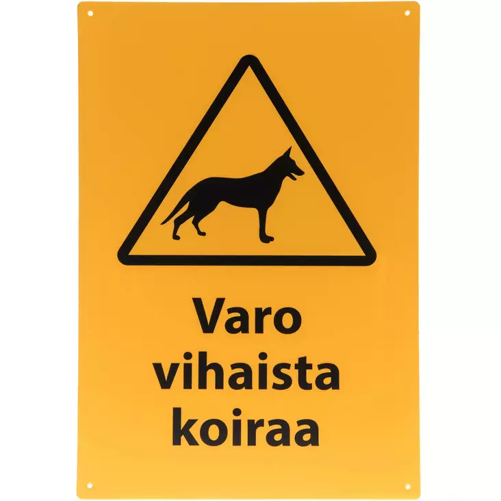 Vihainen koira kyltti varo koiraa varoituskyltti - Opasteet ja varoituskyltit - 6410412660312 - 1