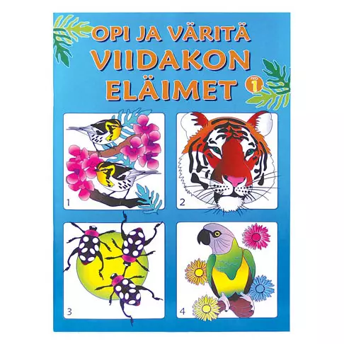 opi ja väritä viidakon eläimet - Askartelupaperit ja huovat - 6416445011572 - 1