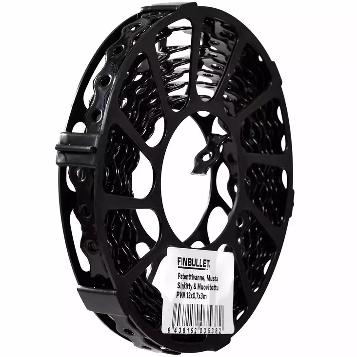 Finbullet muovitettu patenttivanne 12x0,7x3m kosteudelta suojaava - Kulmaraudat ja kiinnityslevyt - 6438152035382 - 1