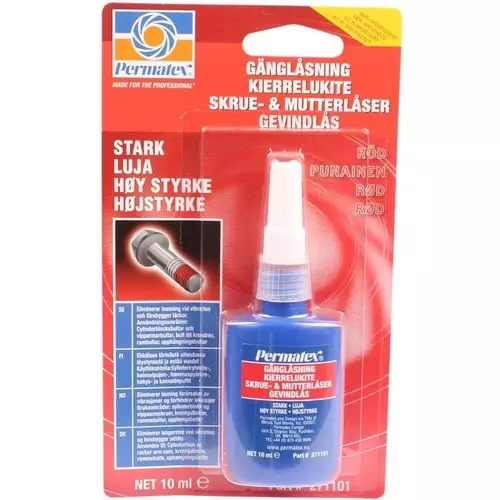 Permatex luja kierrelukite punainen 10ml - Ruuvilukitteet ja tiivisteliimat - 8410410271112 - 1