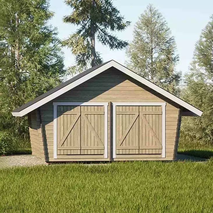 Hirsilato u16 umpiseinä pihavarasto - LP Garden piharakennukset - 6424110251062 - 1