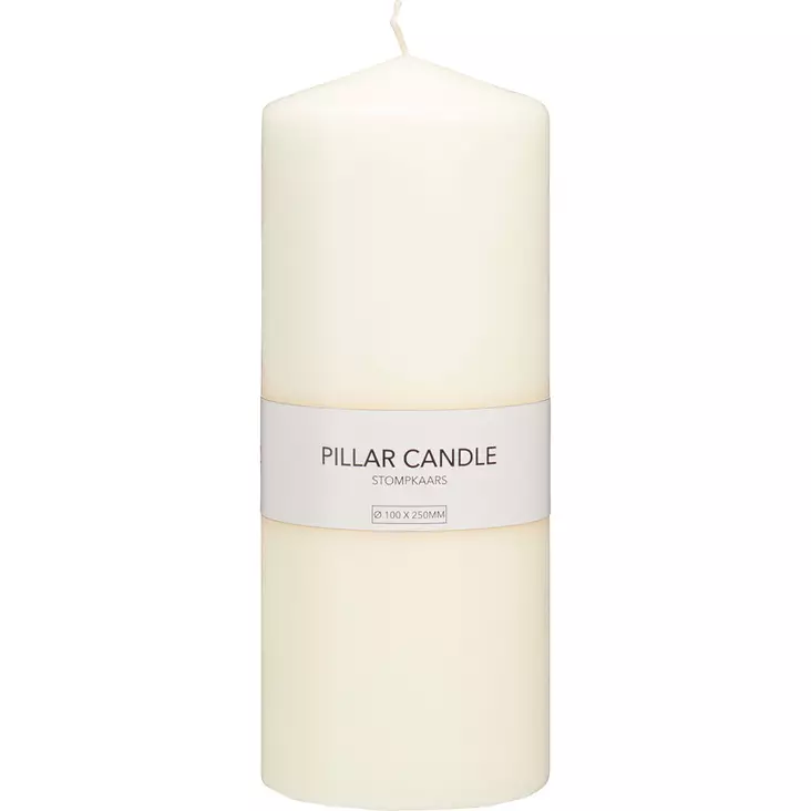 Pöytäkynttilä valkoinen 10x25 cm - Pöytäkynttilät - 8721037612692 - 1