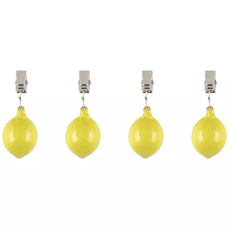 Sitruunan muotoiset pöytäliinan tuulipainot 4 kpl - Keittiötekstiilit - 6410416365572 - 1