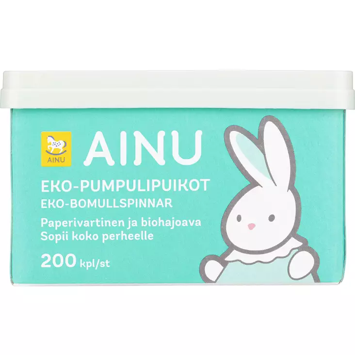 pumpulipuikko pakkaus eko ainu - Henkilökohtainen hygienia - 6414505045062 - 1